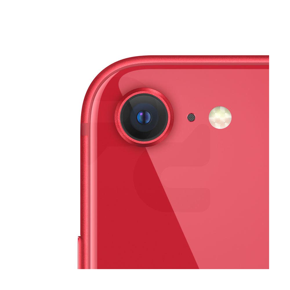 red iPhone SE (2023) mobile camera