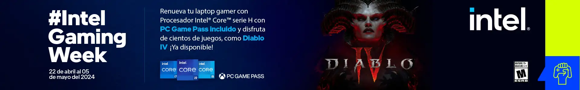 Banner Header Campaña Intel Gaming Week: Ilustración promocional Diablo IV